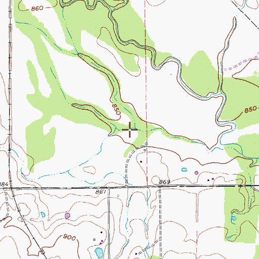 Topographic Map of Turkey Creek, TX