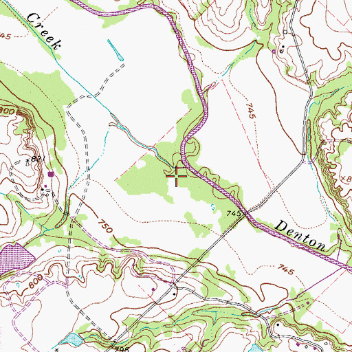 Topographic Map of Black Creek, TX