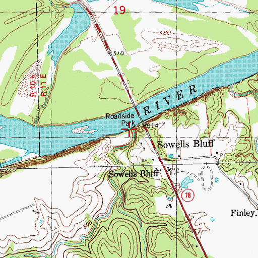 Topographic Map of Cottonwood Creek, TX