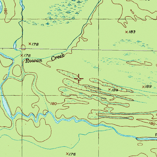 Topographic Map of Pine Island, TX