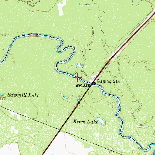 Topographic Map of Bowles Creek, TX