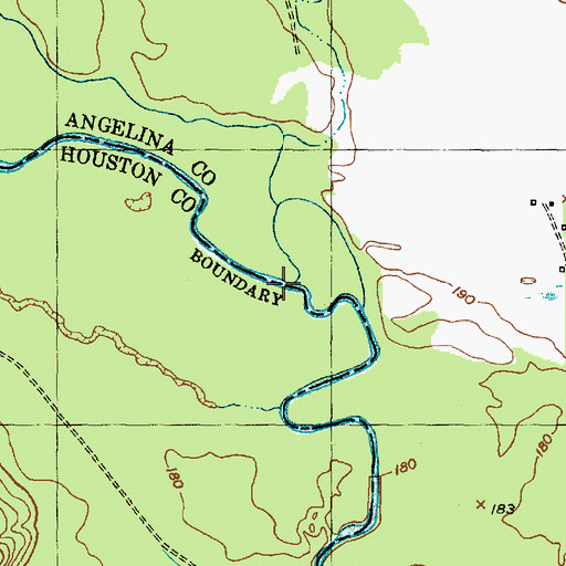 Topographic Map of Devils Bayou, TX