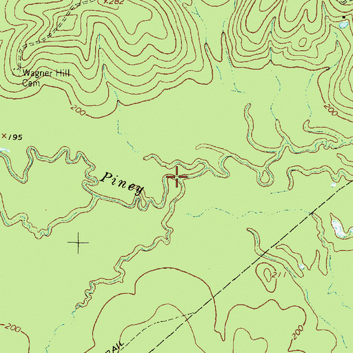 Topographic Map of Salt Creek, TX