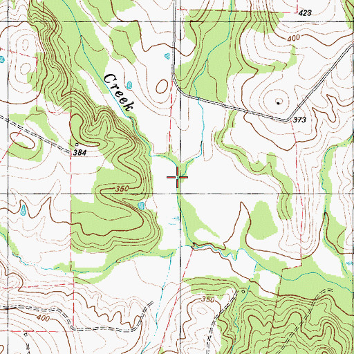 Topographic Map of Rich Creek, TX