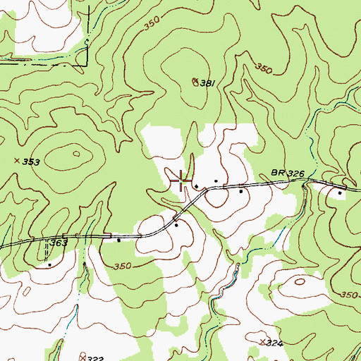 Topographic Map of DryLake, TX