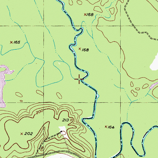 Topographic Map of Boggy Slough, TX