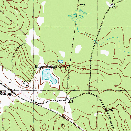 Topographic Map of Boggy Slough Club, TX