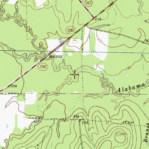 Topographic Map of James Creek, TX