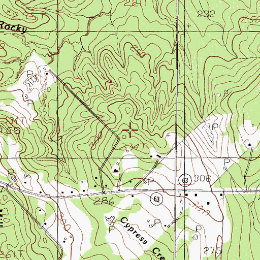 Topographic Map of Zavalla Forest Service Facility, TX