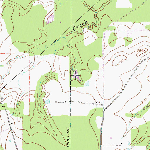Topographic Map of Dry Lake, TX