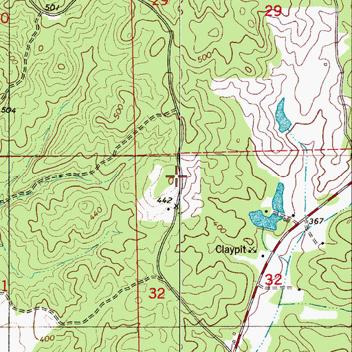 Topographic Map of Cahaba Wildlife Management Area, AL