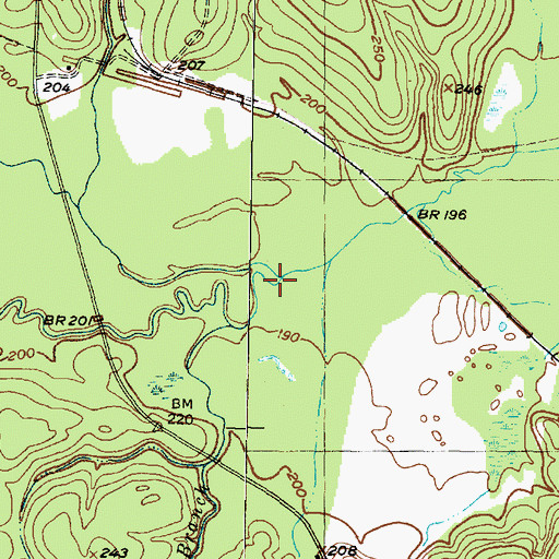 Topographic Map of Bristow Creek, TX