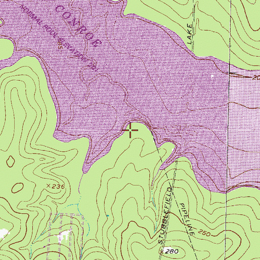Topographic Map of Scotts Ridge Recreation Site, TX