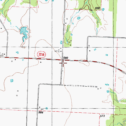 Topographic Map of Titus School, TX