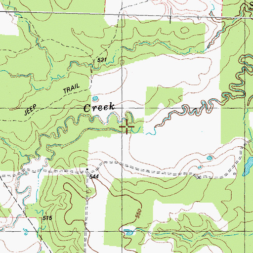 Topographic Map of Collins Creek, TX