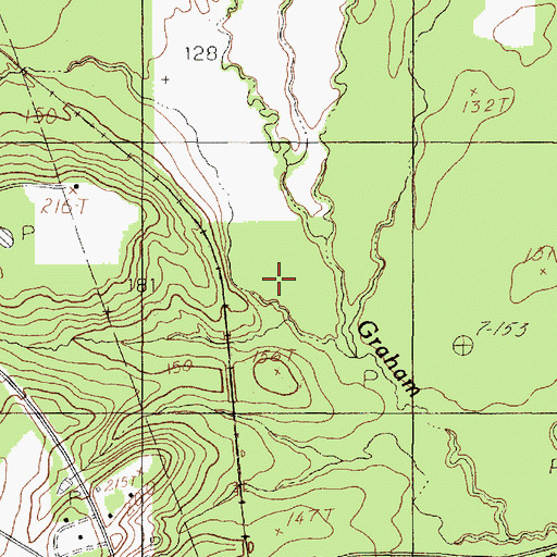 Topographic Map of Graham Cemetery, TX