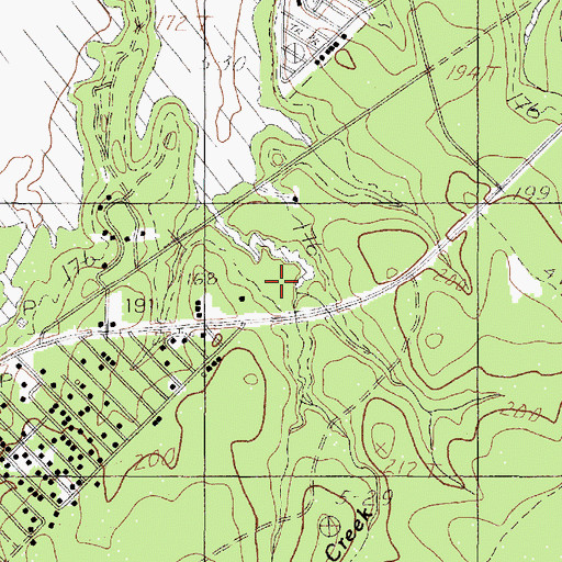 Topographic Map of Dry Creek, TX