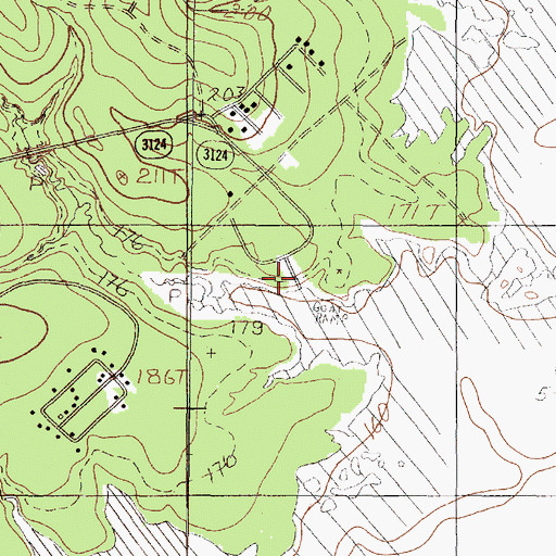Topographic Map of Monterey Boat Ramp, TX