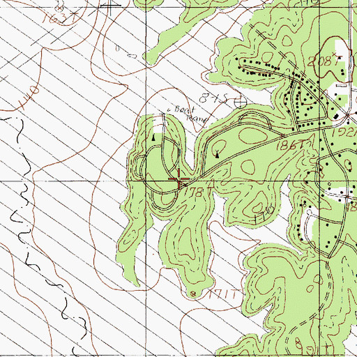 Topographic Map of San Augustine Park Campground, TX