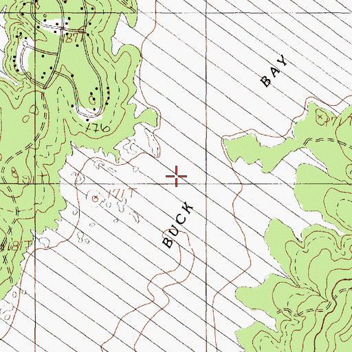Topographic Map of Buck Bay, TX