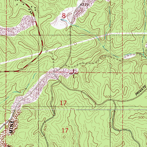 Topographic Map of Coffee Creek Slope Mine, AL