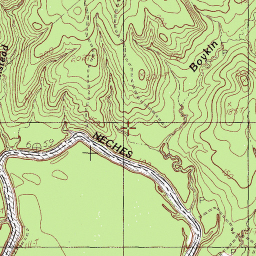 Topographic Map of Sawmill Hiking Trail, TX
