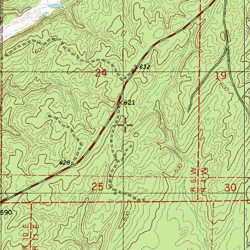 Topographic Map of Confederate Mine, AL