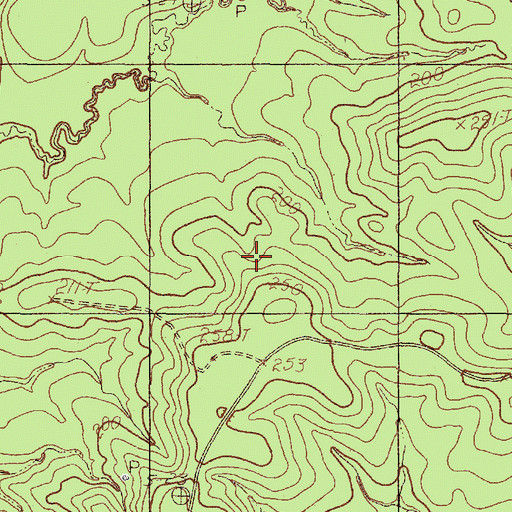 Topographic Map of Upland Island Wilderness, TX