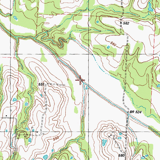 Topographic Map of Allens Creek, TX