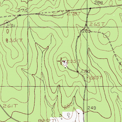 Topographic Map of McNeil Cemetery, TX