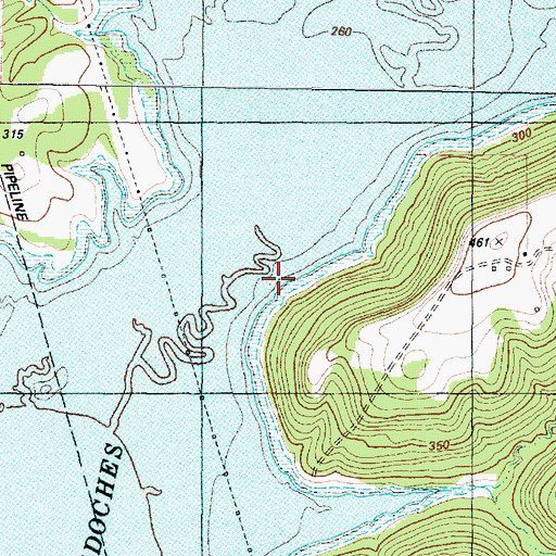 Topographic Map of Lake Nacogdoches, TX