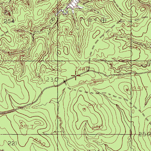 Topographic Map of Monterey, TX