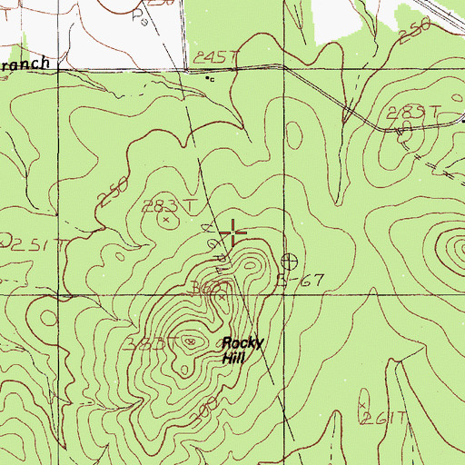 Topographic Map of Shoemake Branch, TX