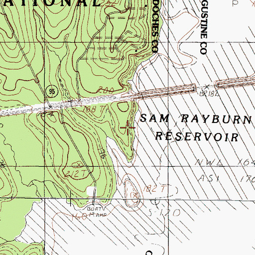 Topographic Map of Ralf T McAlister, TX