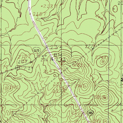 Topographic Map of High Point Lookout Tower, TX