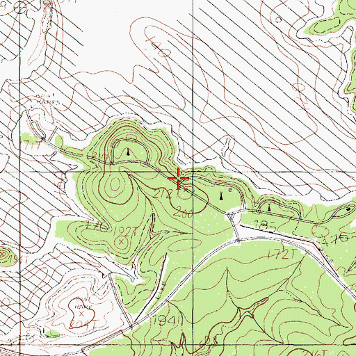 Topographic Map of Twin Dikes Park Campground, TX