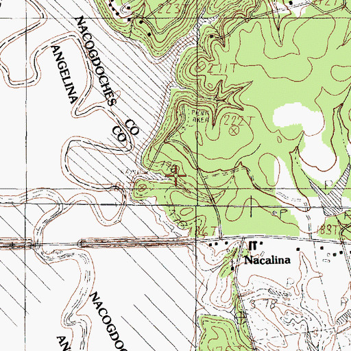 Topographic Map of Etoile Park Campground, TX