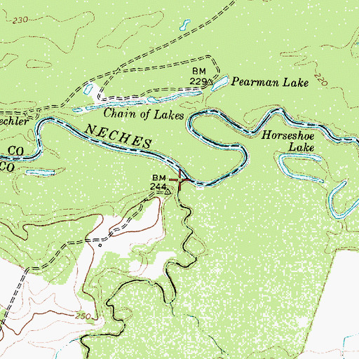 Topographic Map of San Pedro Creek, TX