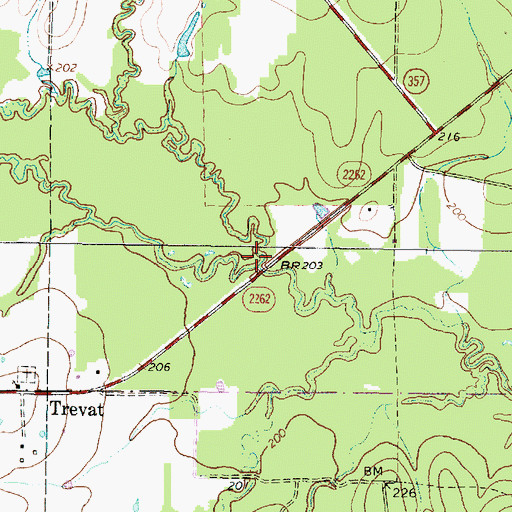 Topographic Map of North Creek, TX