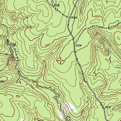 Topographic Map of Walnut Creek Camp, TX