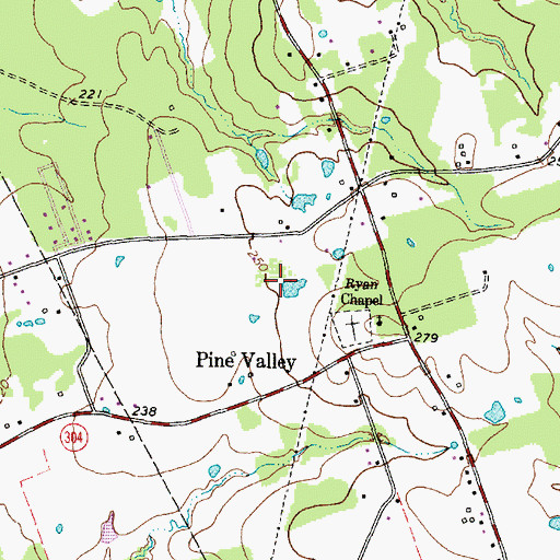 Topographic Map of Dry Lake, TX
