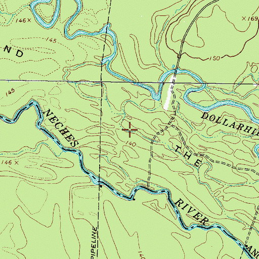 Topographic Map of The Island, TX