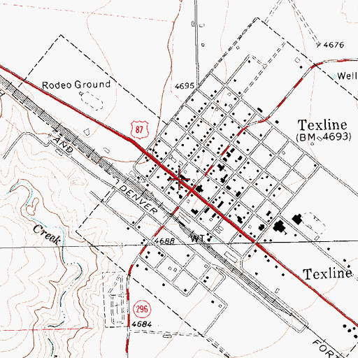 Topographic Map of Rita Blanca Ranger Station, TX
