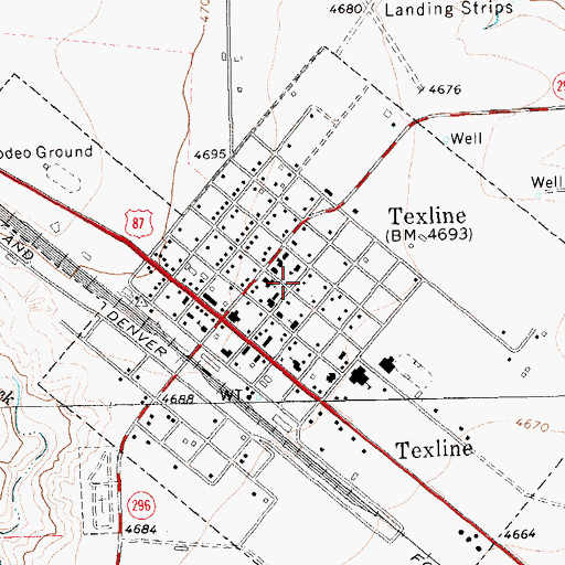 Topographic Map of Rita Blanca Work Center, TX