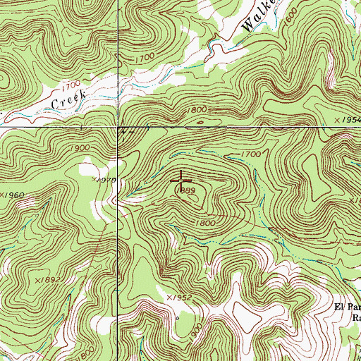 Topographic Map of Bandera County, TX