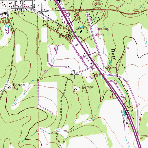 Topographic Map of Blanco County, TX