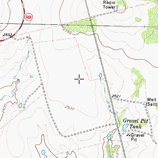 Topographic Map of Borden County, TX