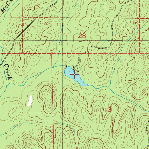 Topographic Map of Jones Lake, AL
