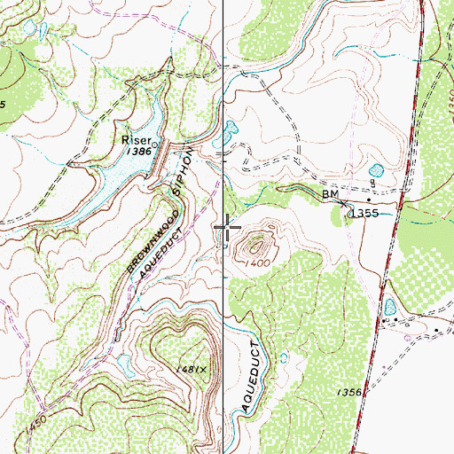 Topographic Map of Brown County, TX