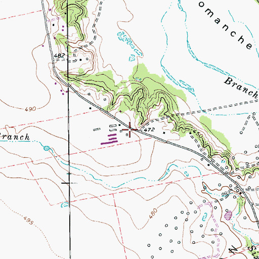 Topographic Map of Caldwell County, TX